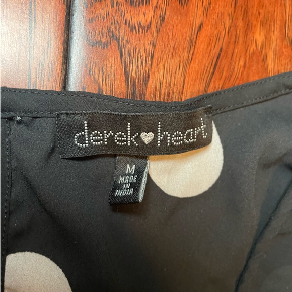Derek Heart Black Polka Dot Blouse - Picture 2 of 3